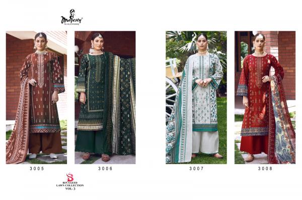 Majesty Bin Saeed Lawn Collection Vol 3 Cotton Dupatta Pakistani Suits